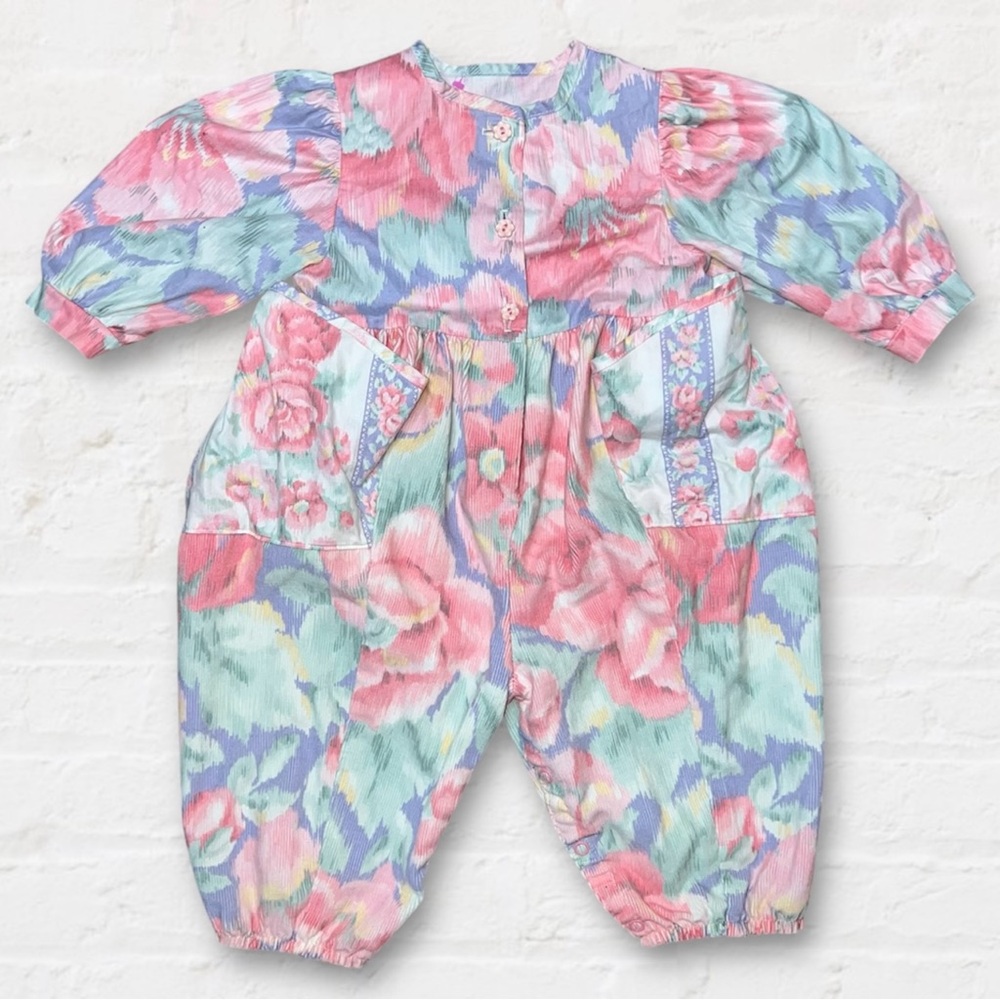 Vintage 90’s Maggie Mackall Floral Bubble Romper